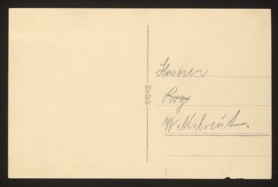 ANNOTATION ON PHOTO (back, handwritten): Names (partially legible, written in pencil): Line 1: 