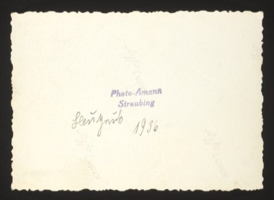 ANNOTATION ON PHOTO (back, handwritten and printed): Printed: 