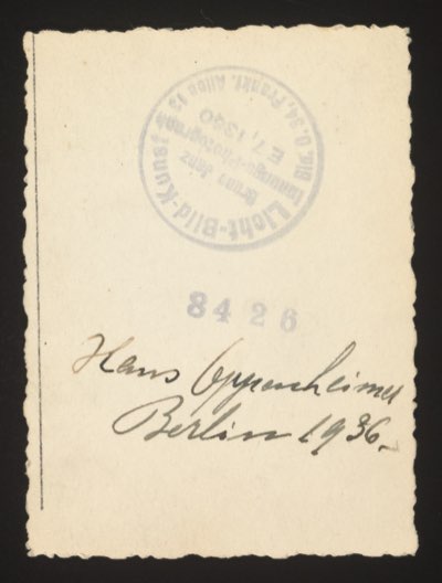 Hans Oppenheimer, Berlin 1936 (studio: Licht-Bild-Kunst, Frankfurter Allee)