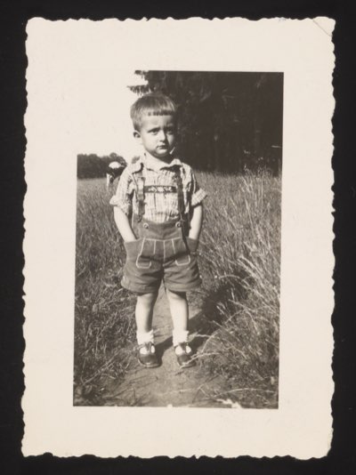 Second photo of Helmut Bosch at age 2, same studio session as photo 0027.