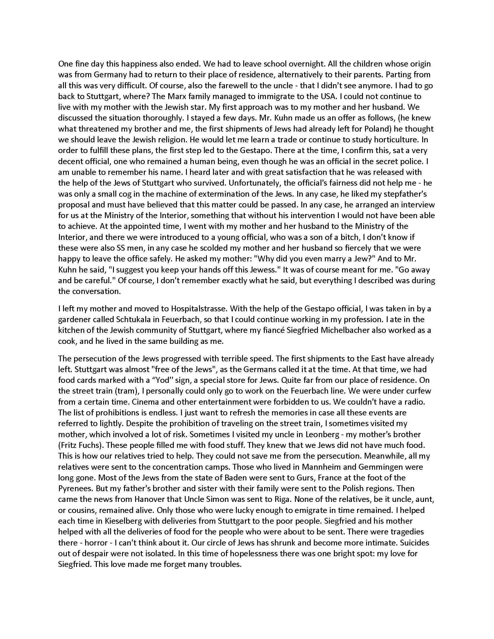 Margit Bernstein Memoir (English), Page 4